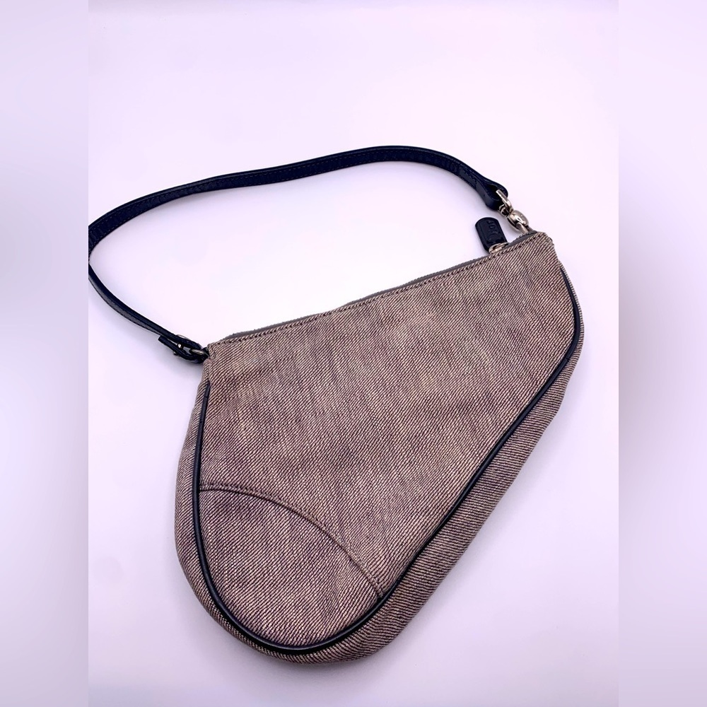 Christian Dior Denim Saddle Pochette-Rare Vintage
